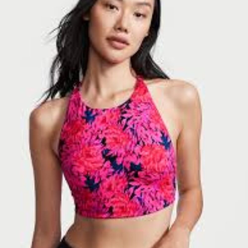 Victoria's Secret Pink Floral Built in Bra Sports Bra Large